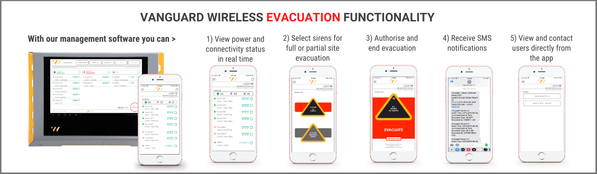 Vanguard Wireless Evacuation Functionality